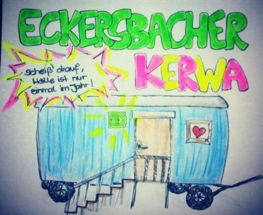 Eckersbach Kerwa Wagen Scheiß drauf Plakat