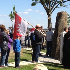 Fan am Drei-Franken-Stein