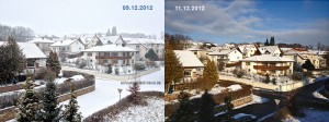 So unterschiedlich wirkt die Landschaft bei Schnee oder Sonnenschein