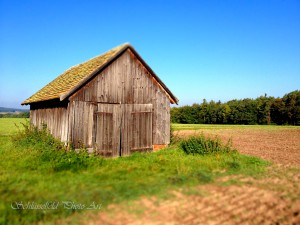 Hütte zwischen Heuchelheim Rambach Schlüsselfeld-News Wald Wiesen Himmel Sonne