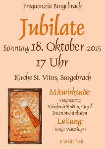 Konzert Burgebrach Monika von Grafenstein Reinhard Stadter Orgel Kirche St Vitus Burgebrach Tanja Watzinger Frequenzia Plakat