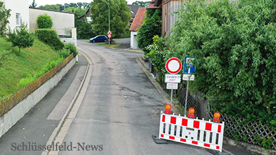 Eckersbacher Straße Baustelle Thüngfeld