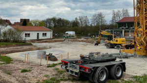 Baustelle Kindergarten Schlüsselfeld Baubeginn