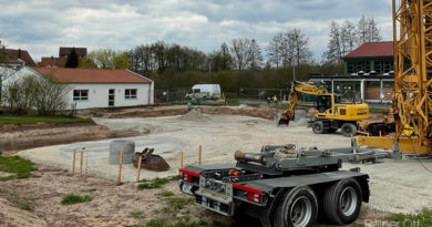 Baustelle Kindergarten Schlüsselfeld Baubeginn