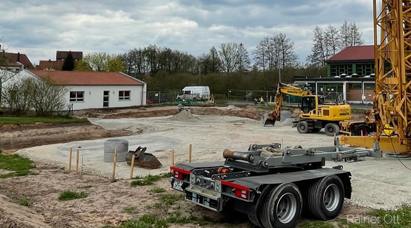 Baustelle Kindergarten Schlüsselfeld Baubeginn