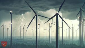 Windmühlen Gewitter Wald Nachteile Windkraftanlagen Windpark Windparks Erneuerbare Energie Burghaslach Gleißenberg Breitenlohe