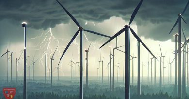 Windmühlen Gewitter Wald Nachteile Windkraftanlagen Windpark Windparks Erneuerbare Energie Burghaslach Gleißenberg Breitenlohe