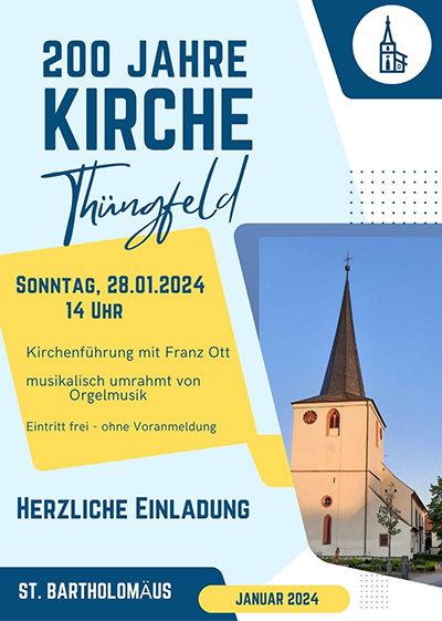 St. Bartholomäus-Kirche in Thüngfeld Kirchenführung Plakat